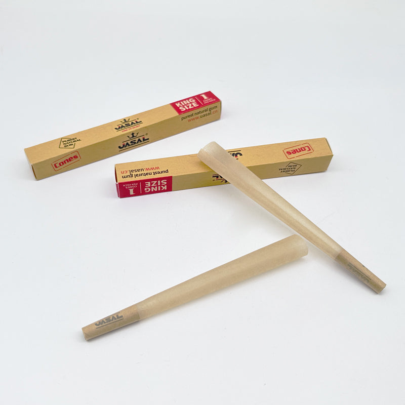 UASAL 50 Pack Classic Kingsize Cones (1 Cones in Pack)Smoking Rolled Rolling Paper with Tips & Packing Tubes Included,50 Total