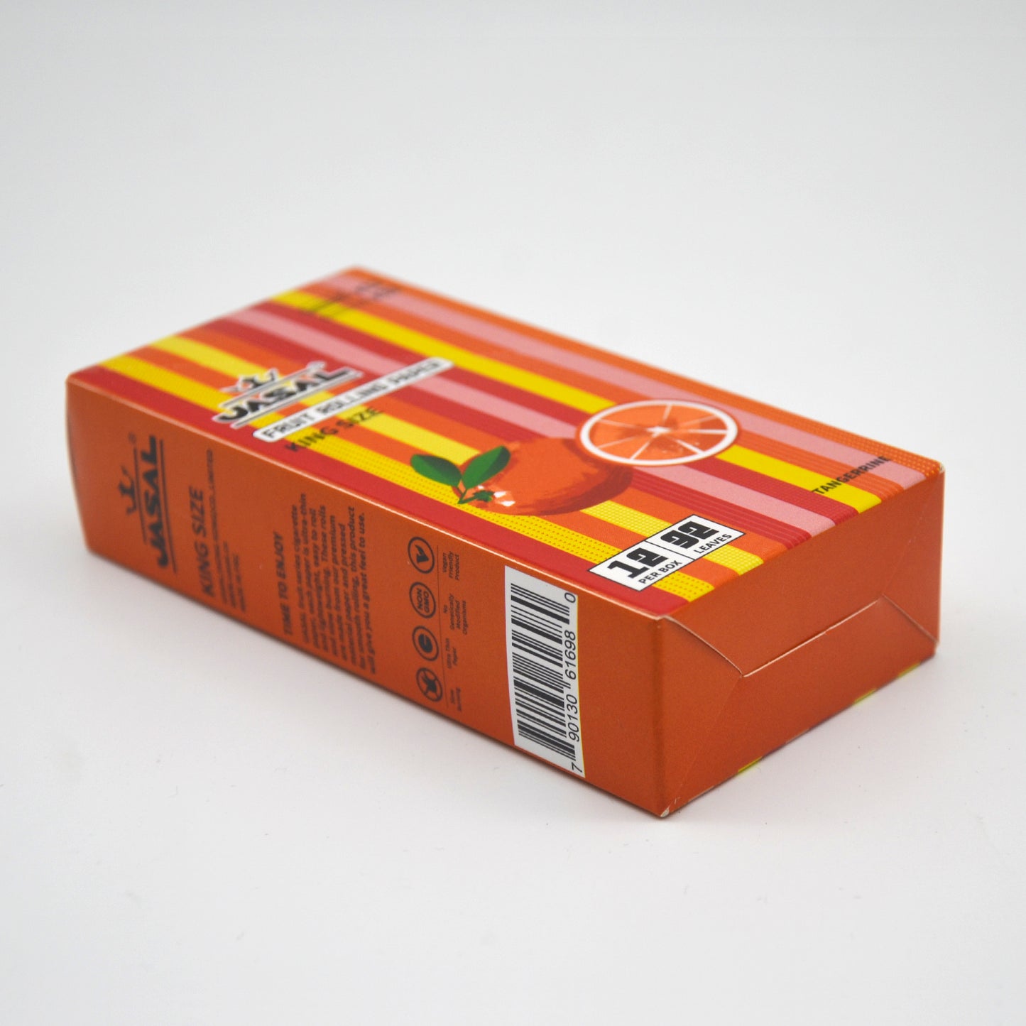 UASAL Fruit Flavor Kingsize Rolling Papers -12 Packs 108mm Rolling Papers (32 Leaves in Pack) 384 Total,Tangerine