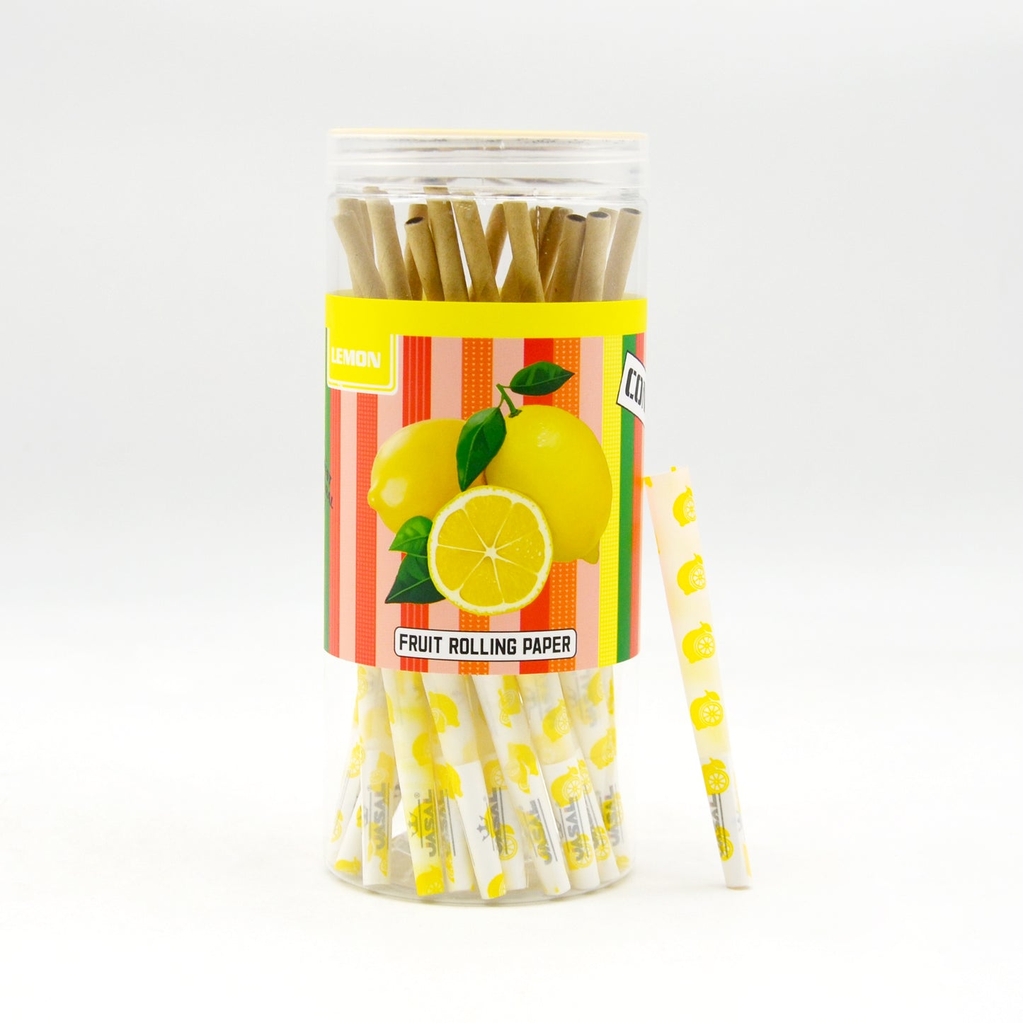 UASAL 48 Cone Lemon Fruit Flavor 1¼ Cones Smoking Rolled 84MM Rolling Paper with Tips & Packing Tubes Included