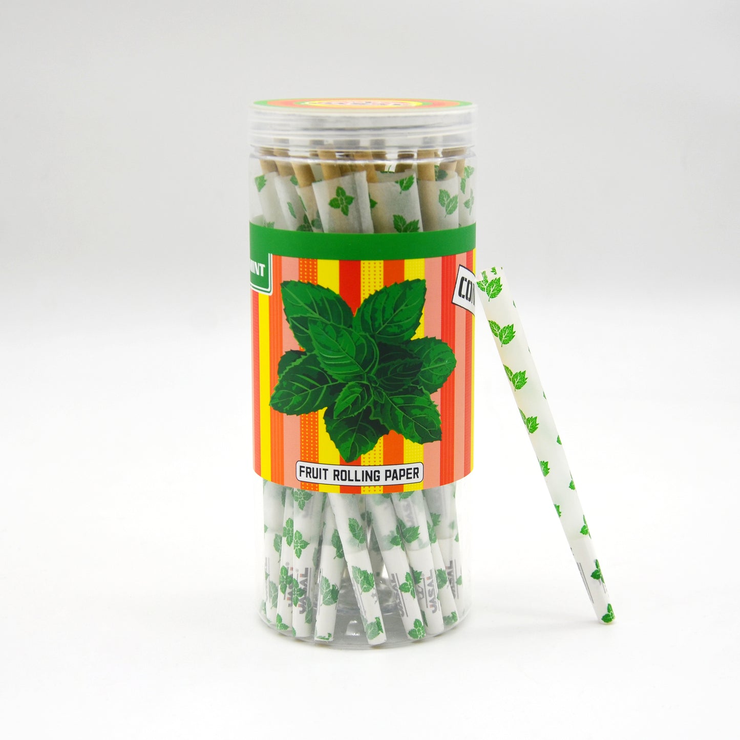 UASAL 48 Cone Mint Fruit Flavor Kingsize Cones Smoking Rolled 108MM Rolling Paper with Tips & Packing Tubes Included