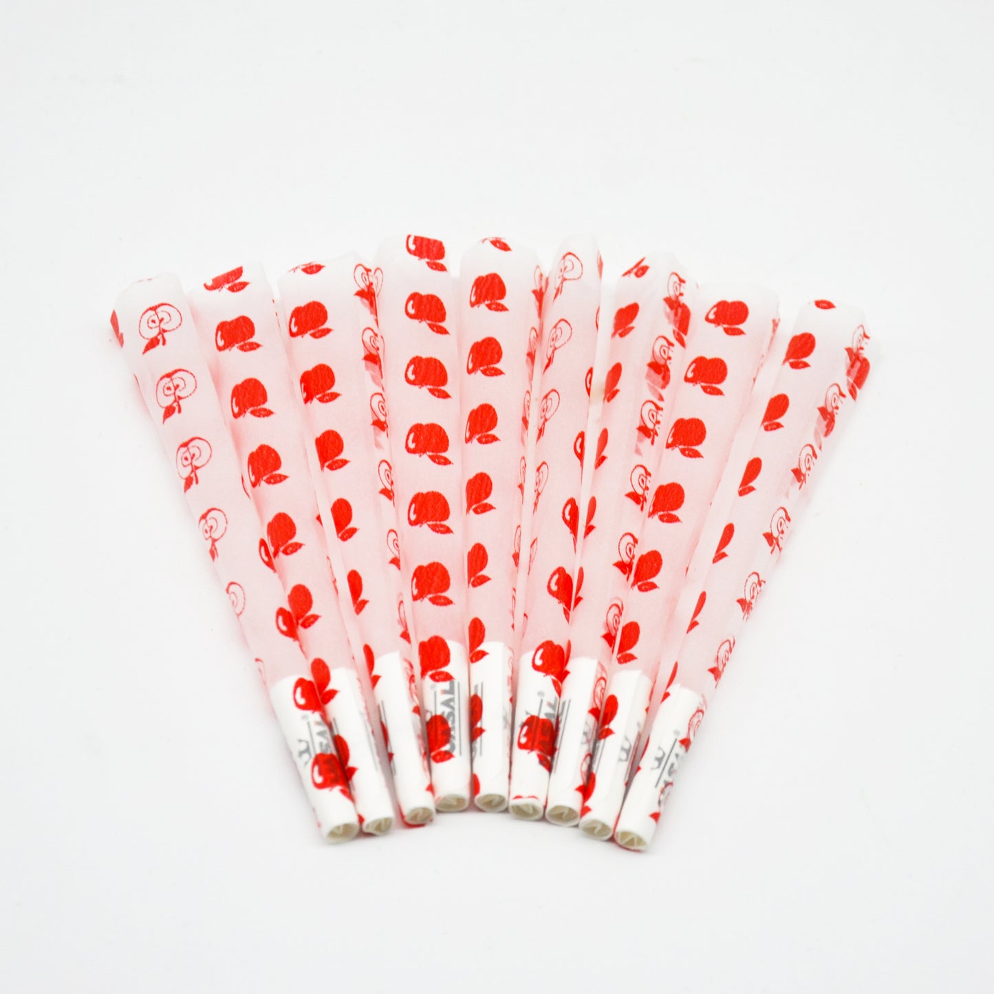 UASAL 48 Cone Apple Fruit Flavor Kingsize Cones Smoking Rolled 108MM Rolling Paper with Tips & Packing Tubes Included
