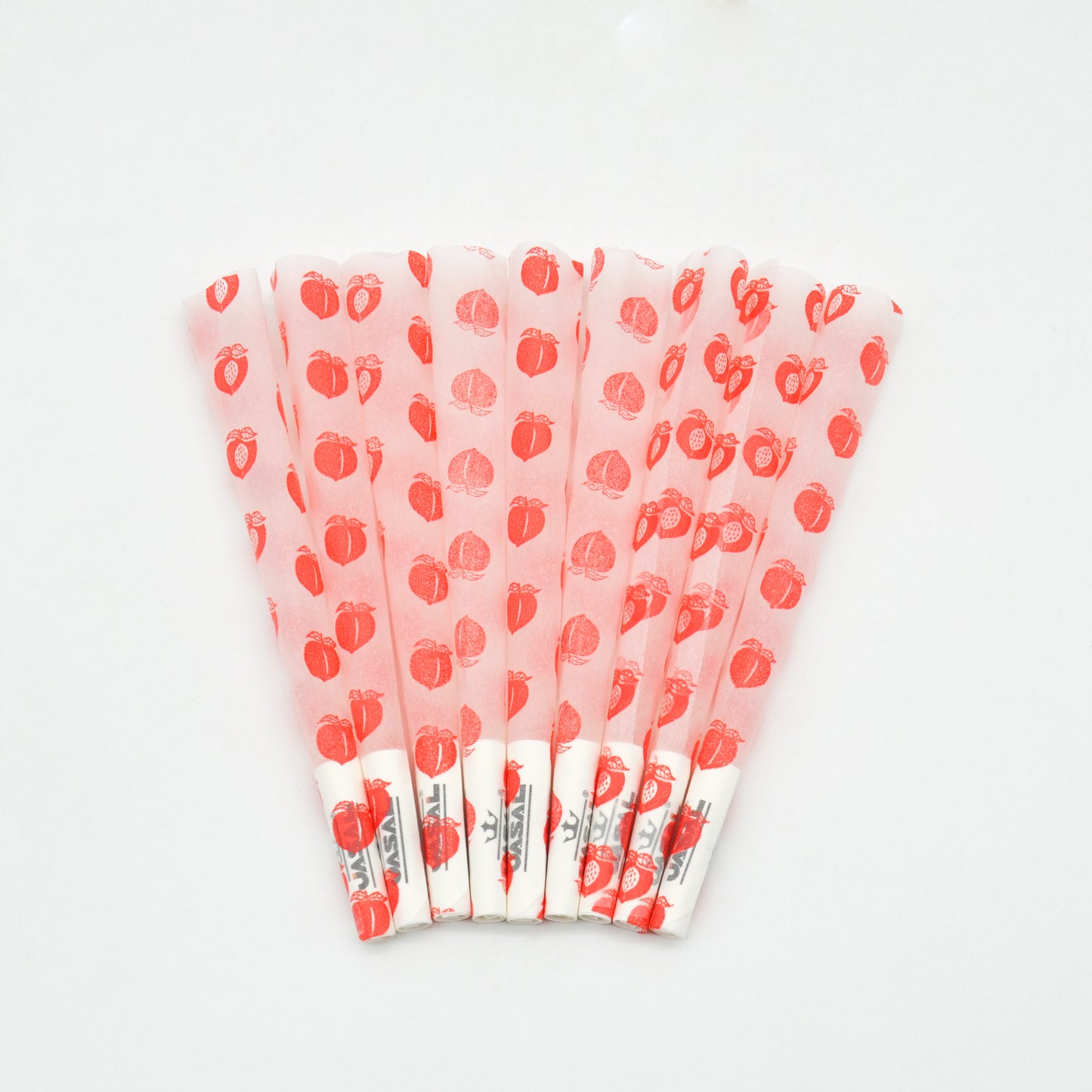 UASAL 48 Cone Peach Fruit Flavor Kingsize Cones Smoking Rolled 108MM Rolling Paper with Tips & Packing Tubes Included