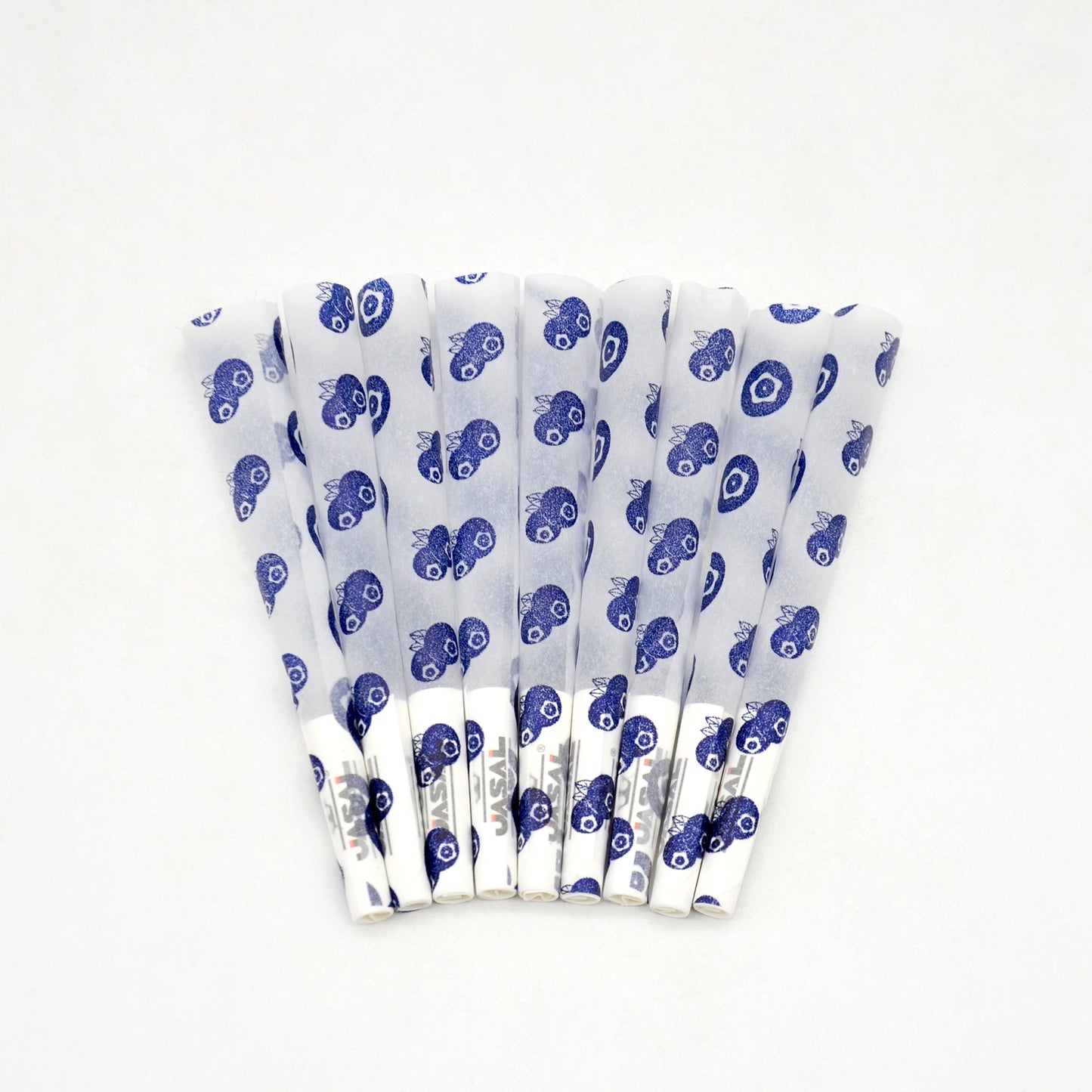 UASAL 48 Cone Blueberry Fruit Flavor 1¼ Cones Smoking Rolled 84MM Rolling Paper with Tips & Packing Tubes Included