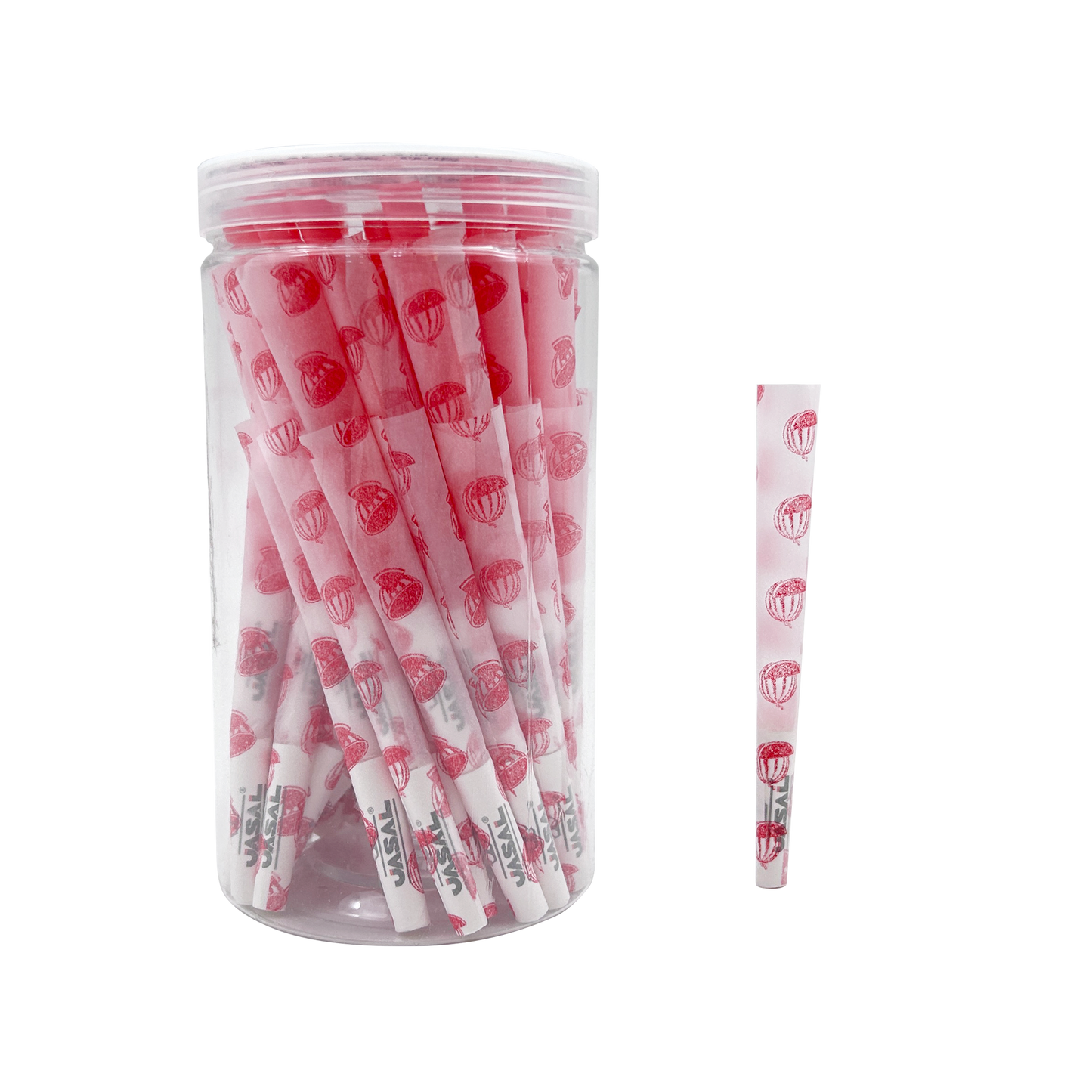 UASAL 48 Cone Fruity Scent 1¼ Cones Rolled Rolling Paper with Tips & Packing Tubes Included