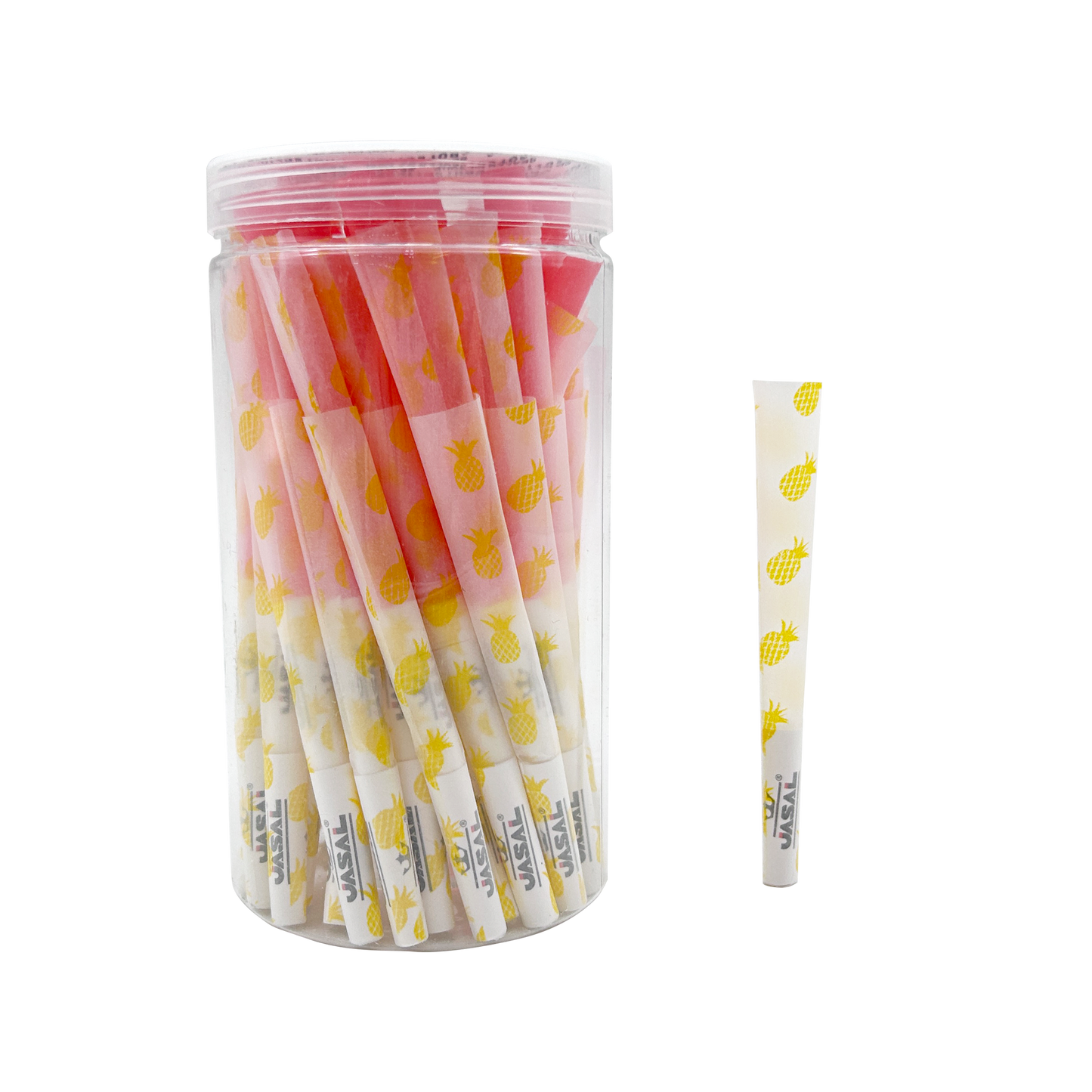UASAL 48 Cone Fruity Scent 1¼ Cones Rolled Rolling Paper with Tips & Packing Tubes Included