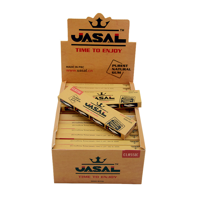 UASAL Rolling Papers King Size Unbleached Brown With Tips,32 Tip and 32 leaves in pack,32 packs in box