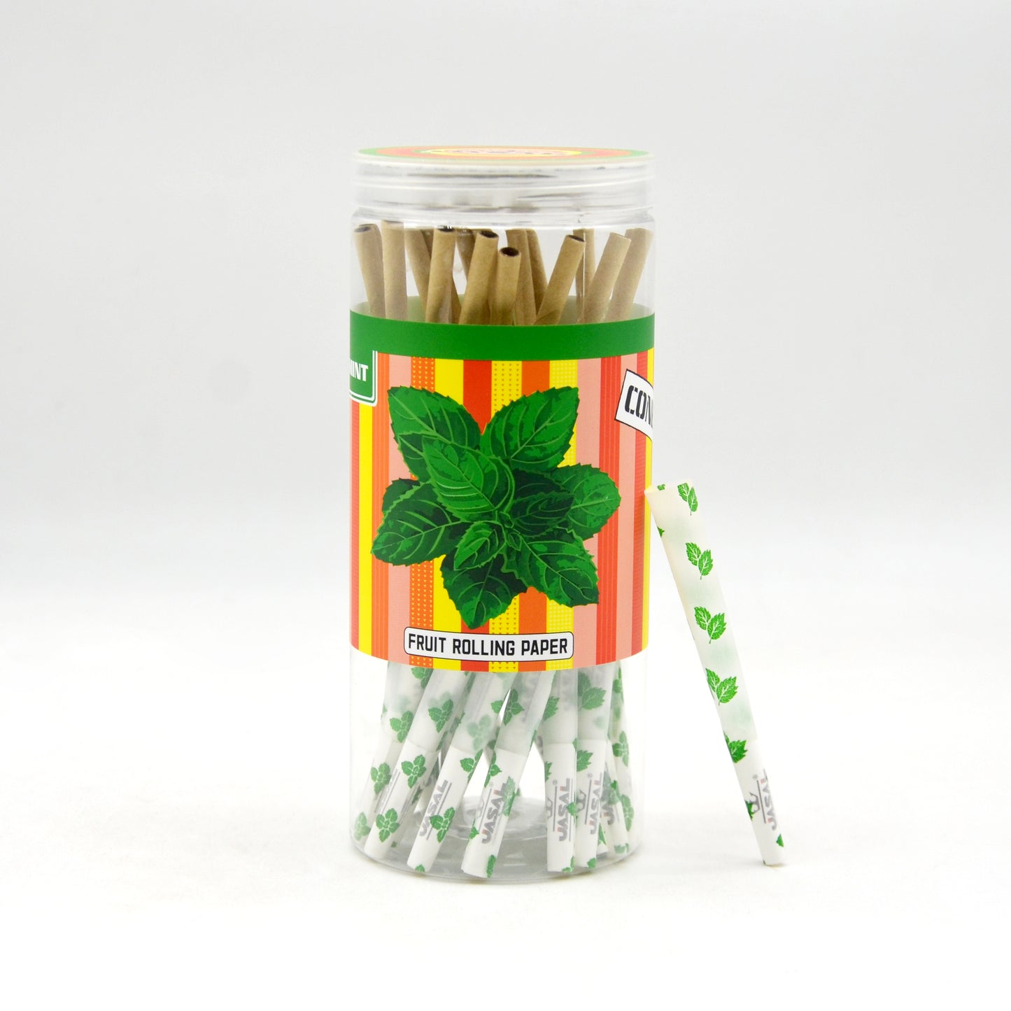 UASAL 48 Cone Mint Fruit Flavor 1¼ Cones Smoking Rolled 84MM Rolling Paper with Tips & Packing Tubes Included