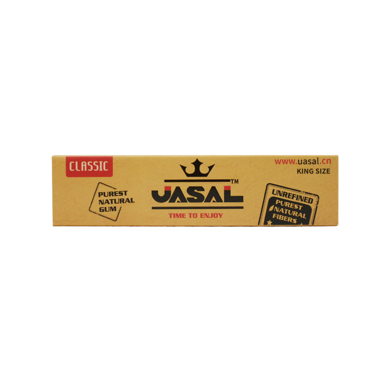 UASAL Rolling Papers King Size Unbleached Brown With Tips,32 Tip and 32 leaves in pack,32 packs in box