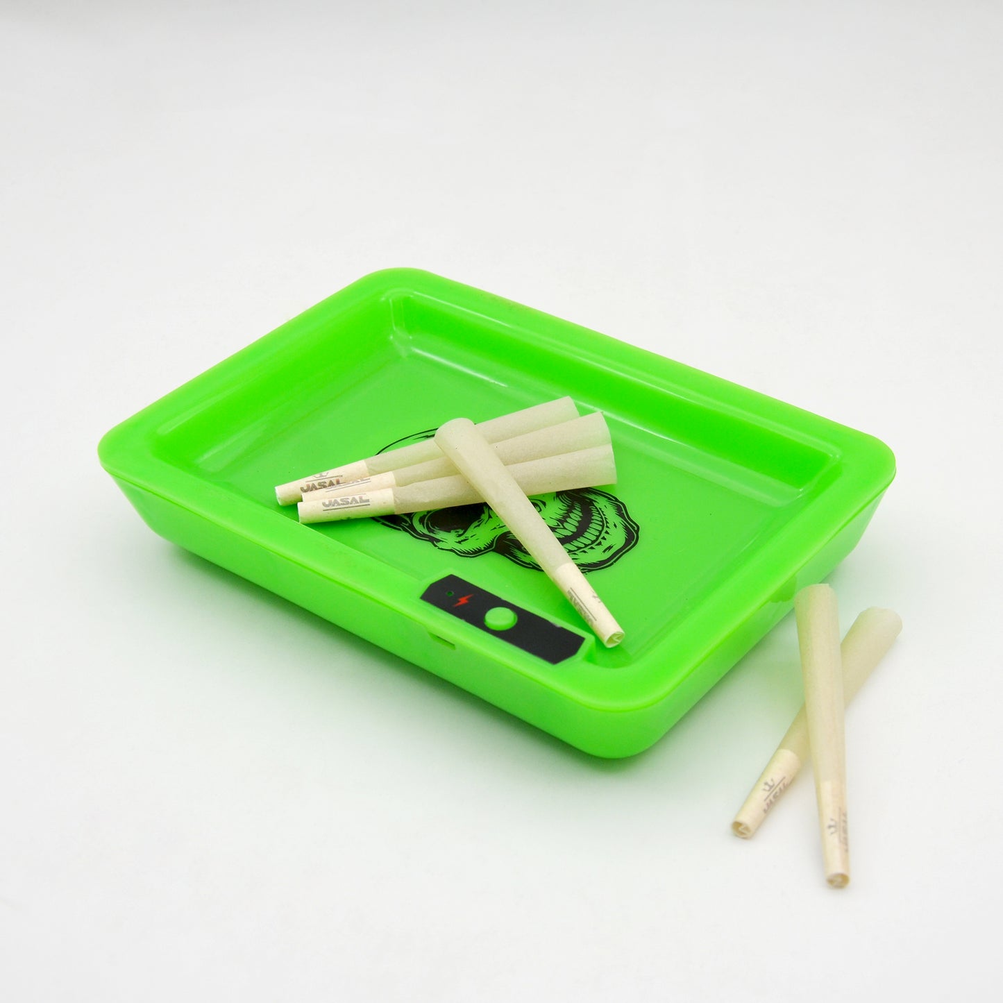 UASAL LED Glow Rolling Tray Luminous tray LED Tray Rolling Glow Light Up Rechargeable 6.9x4.8 Inch