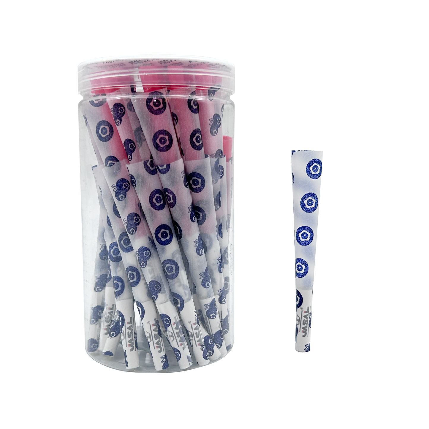 UASAL 48 Cone Fruity Scent 1¼  Cones Rolled Rolling Paper with Tips & Packing Tubes Included